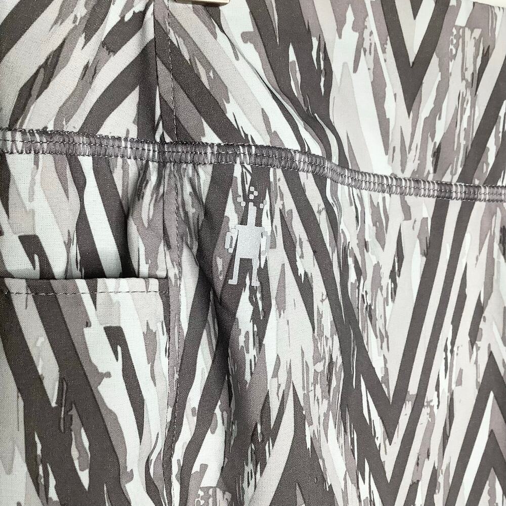 Smartwool Gray White Zig Zag Merino Sport Lined Skirt Skort Small - Picture 3 of 9